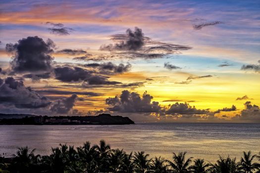 The beautiful Tumon Bay of Guam, United States.