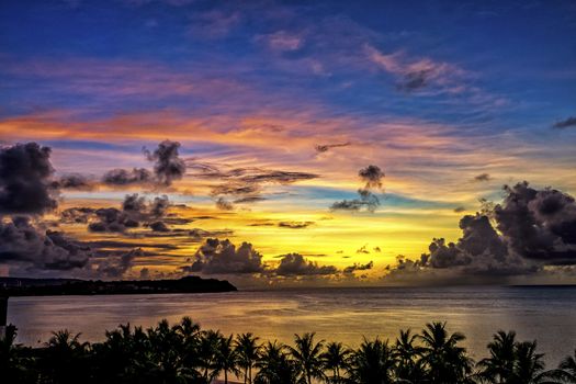 The beautiful Tumon Bay of Guam, United States.