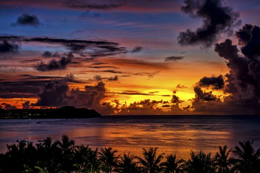 The beautiful Tumon Bay of Guam, United States.