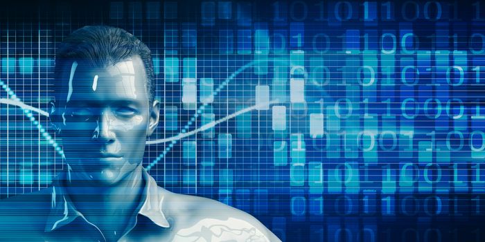 Management Using Data Analytics Technology Concept Background