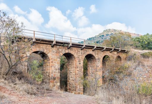 The historic Five Arch Railway Bridge over the Elands River near Waterval Boven in Mpumalanga