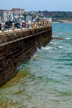 Dock near of the Camel beach of Santander, Cantabria, Spain.