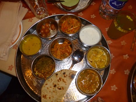 an authentic indian cuisine during dinner at a party