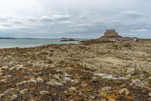 San Malo tourist attraction castle fort and water seascape