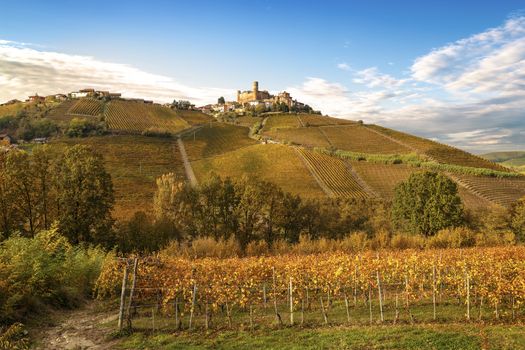 Castiglione Falletto village in Barolo wine region, Langhe, Piedmont, Italy