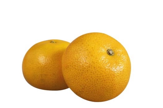 Fresh orange fruit isolated over white background WITH CLIPPING PATH - tropical orange fruit for background use