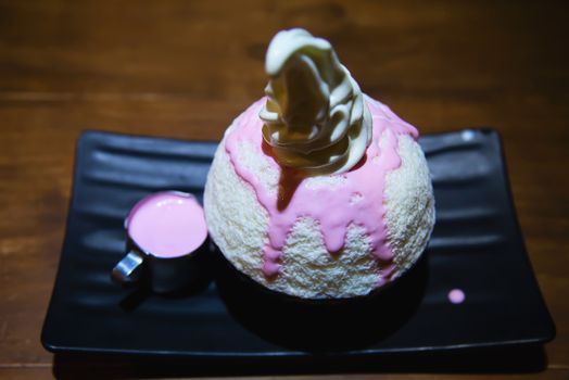 Bingsu sweet dessert - Korean style sweet dessert for background use