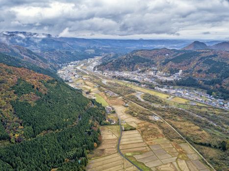 The colourful leaves in Autumn at Naruko Gorge, Osaki, Miyagi, Japan