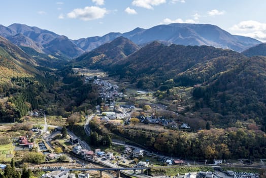 The colourful leaves in Autumn at Risshaku Temple of Yamagata,Japan.