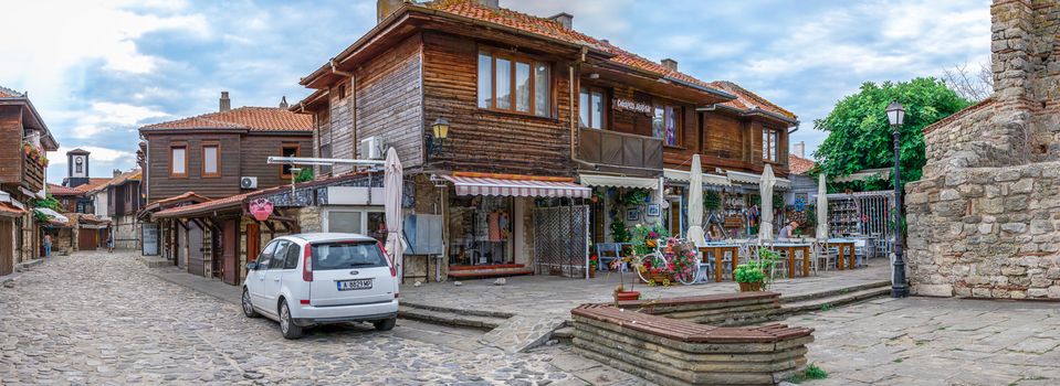 Nessebar, Bulgaria – 07.10.2019. Streets of the old town of Nessebar on a  summer morning