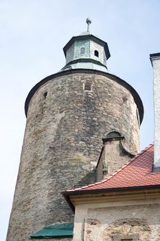 Czocha Castle - a defensive border castle located in the town of Sucha (Czocha), Leśna commune, at the Leśniański Lagoon on Kwisa in the Polish part of Upper Lusatia. The original name was probably Czajków (1329: castrum Caychow), before 1945 Tzschoch.