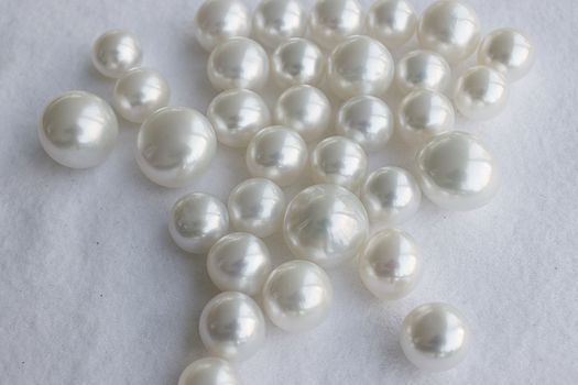 White south sea pearls in assorted sizes and shapes.