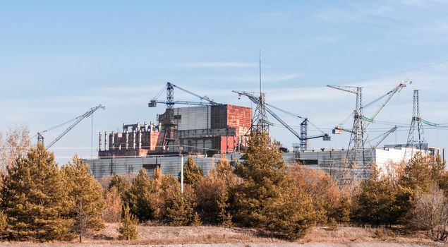 near the Chernobyl nuclear power plant Ukraine in autumn