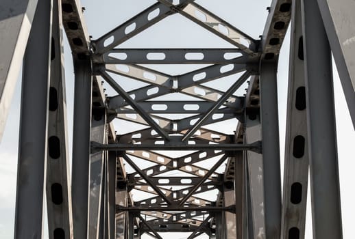 abstract background part fragment gray metal industrial construction bridge