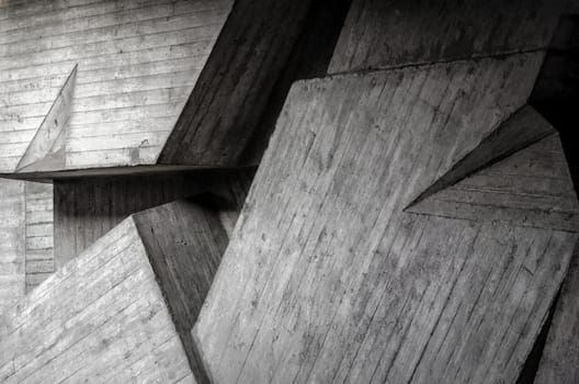 abstract background pattern of gray concrete building wall structure with shadow