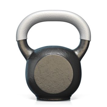 Kettle bell weight 3D rendering illustration isolated on white background