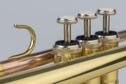 Detail picture of the musical instrument trumpet
