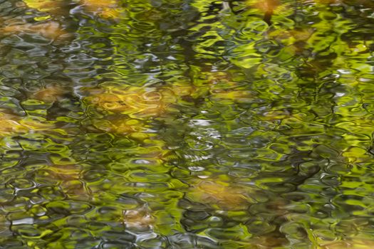 Abstract display of wrinkles and movement in a stream course
