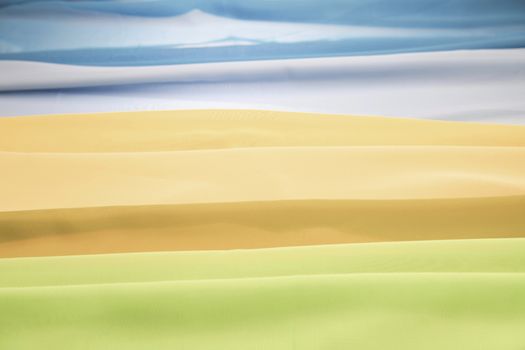 Abstract view of a landscape through cloths
