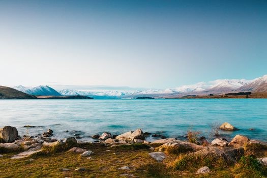 amazing landscapes viewed from Tekapo observatory, New Zealand