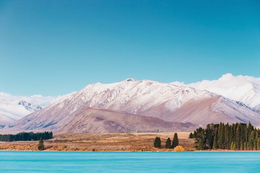 amazing landscapes viewed from Tekapo observatory, New Zealand