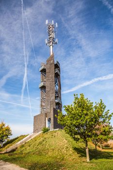 Romanka Lookout Tower is located near village Hruby Jesenik in the district Nymburk in the Central Region. Czech republic. Is is also antenna transmitter.