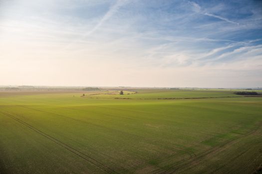 Panorama of beautiful fields in South Bohemian Moravian Tuscany