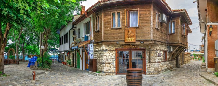 Nessebar, Bulgaria – 07.10.2019. Streets of the old town of Nessebar on a  summer evening