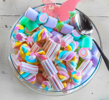 colorful marshmallow variety USA classic youth candy .