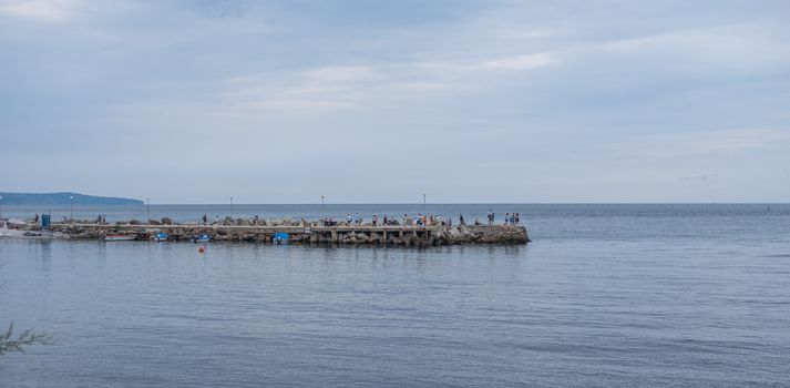 Nessebar, Bulgaria – 07.10.2019.  Beaches in Nessebar, Bulgaria, on an early summer morning