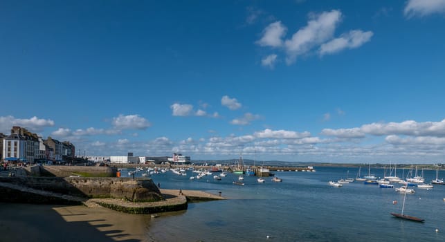 a landscape of Brittany in summer, France. sea, color of this region in summer