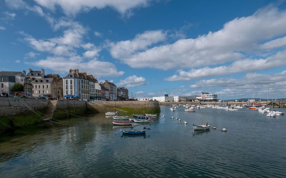 a landscape of Brittany in summer, France. sea, color of this region in summer