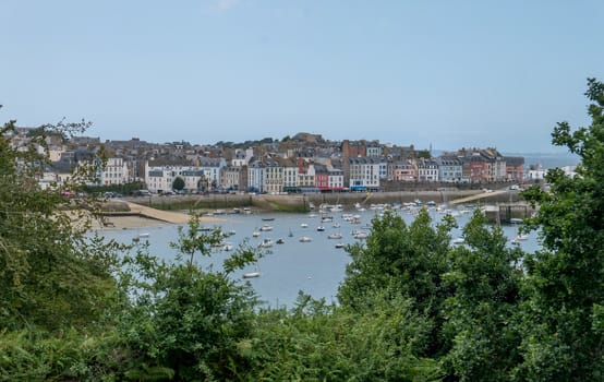 a landscape of Brittany in summer, France. sea, color of this region in summer