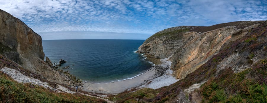 a landscape of Brittany in summer, France. sea, color of this region in summer