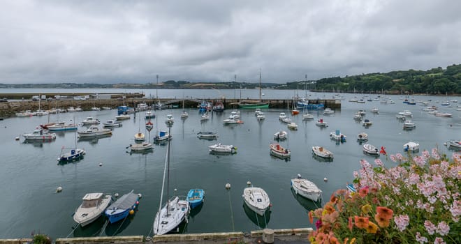 a landscape of Brittany in summer, France. sea, color of this region in summer