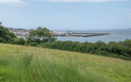 a landscape of Brittany in summer, France. sea, color of this region in summer