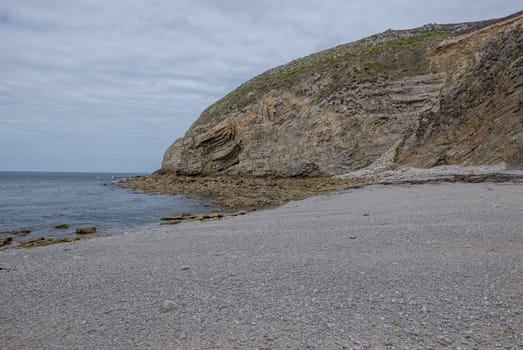 a landscape of Brittany in summer, France. sea, color of this region in summer