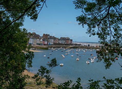 a landscape of Brittany in summer, France. sea, color of this region in summer