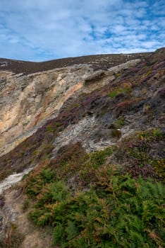 a landscape of Brittany in summer, France. sea, color of this region in summer