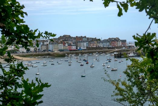 a landscape of Brittany in summer, France. sea, color of this region in summer