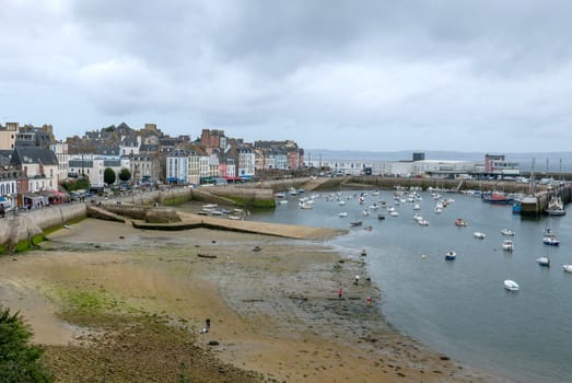 a landscape of Brittany in summer, France. sea, color of this region in summer