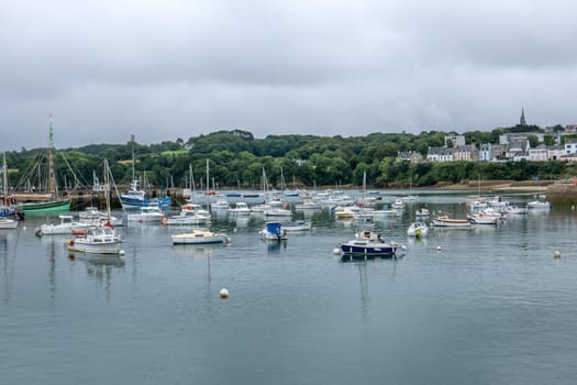 a landscape of Brittany in summer, France. sea, color of this region in summer