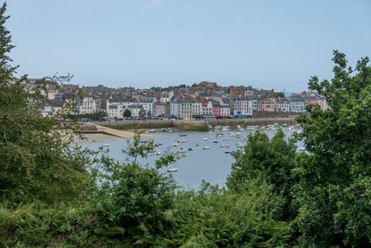 a landscape of Brittany in summer, France. sea, color of this region in summer