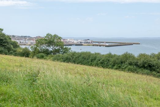 a landscape of Brittany in summer, France. sea, color of this region in summer