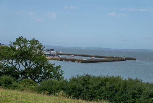 a landscape of Brittany in summer, France. sea, color of this region in summer