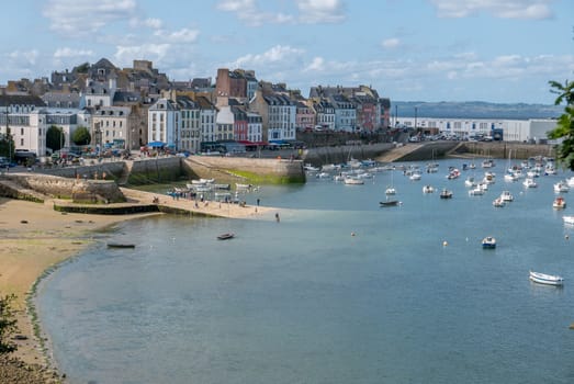 a landscape of Brittany in summer, France. sea, color of this region in summer