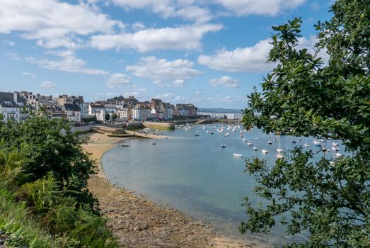 a landscape of Brittany in summer, France. sea, color of this region in summer