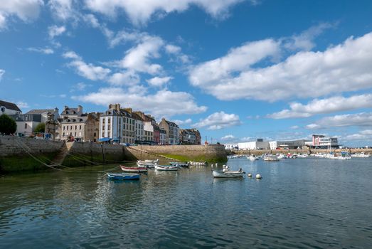 a landscape of Brittany in summer, France. sea, color of this region in summer