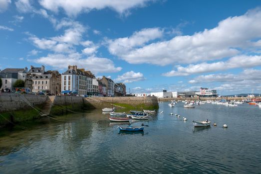 a landscape of Brittany in summer, France. sea, color of this region in summer