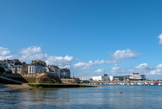 a landscape of Brittany in summer, France. sea, color of this region in summer